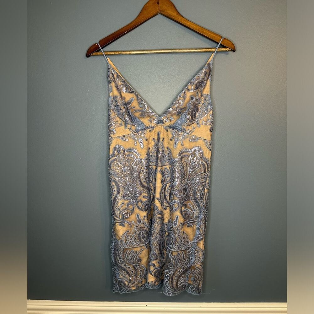 NEW free people lace and sequin slip dress